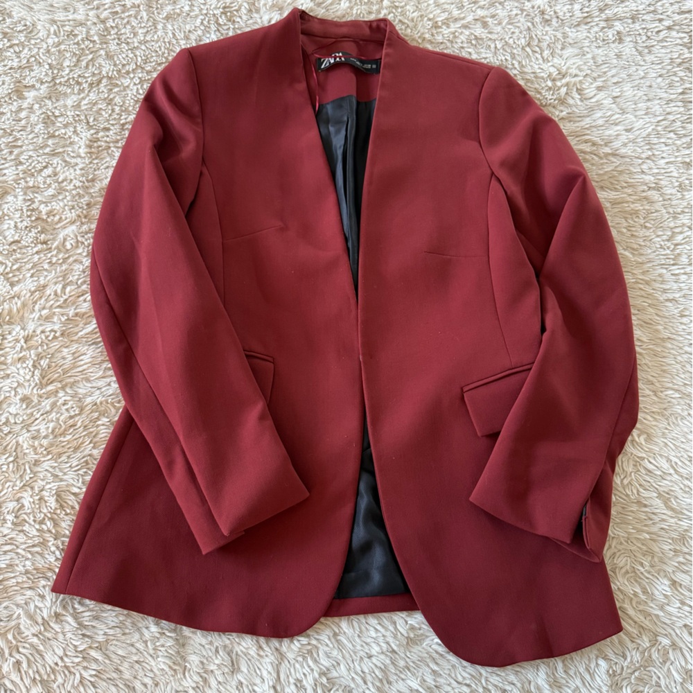 Zara Deep Red Blazer